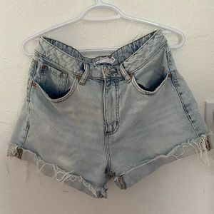 Garage light wash mom jeans
